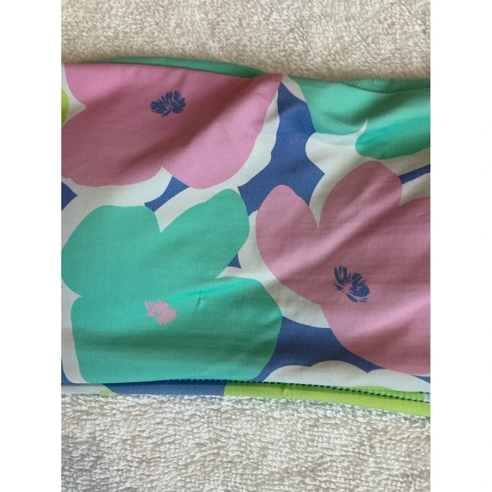 Bikini Set Eidon NWT 70's Pastel Floral S Bandeau XS V Low Rider